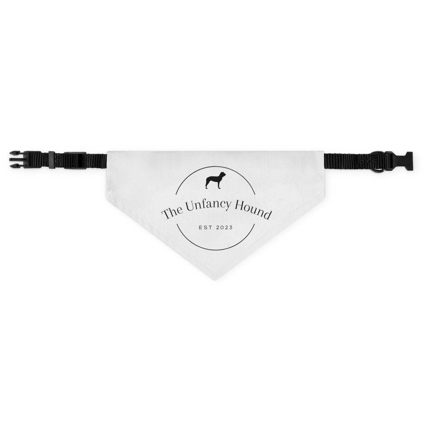 The Unfancy Hound Pet Bandana Collar – White